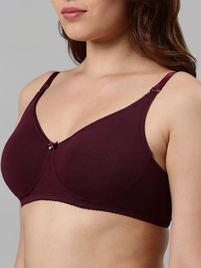 Enamor A055 Comfort Shaper Cotton Plus Size T-Shirt Bra – High Coverage, Non-Padded, Wirefree